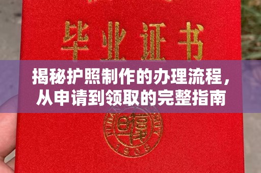 榆阳揭秘护照制作的办理流程，从申请到领取的完整指南