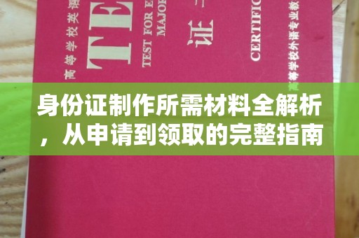 东坡身份证制作所需材料全解析，从申请到领取的完整指南